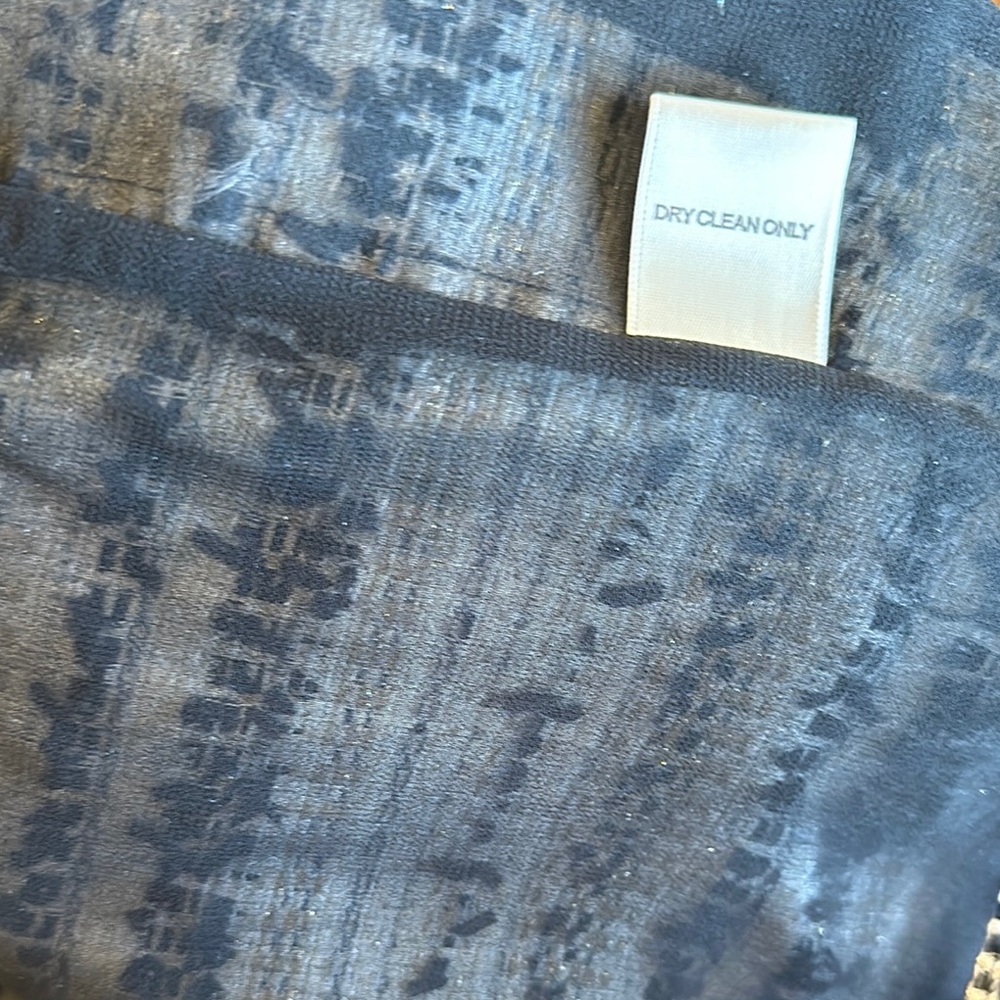 Women's Black and Cream Tweed Jacket - M - Picture 10 of 12